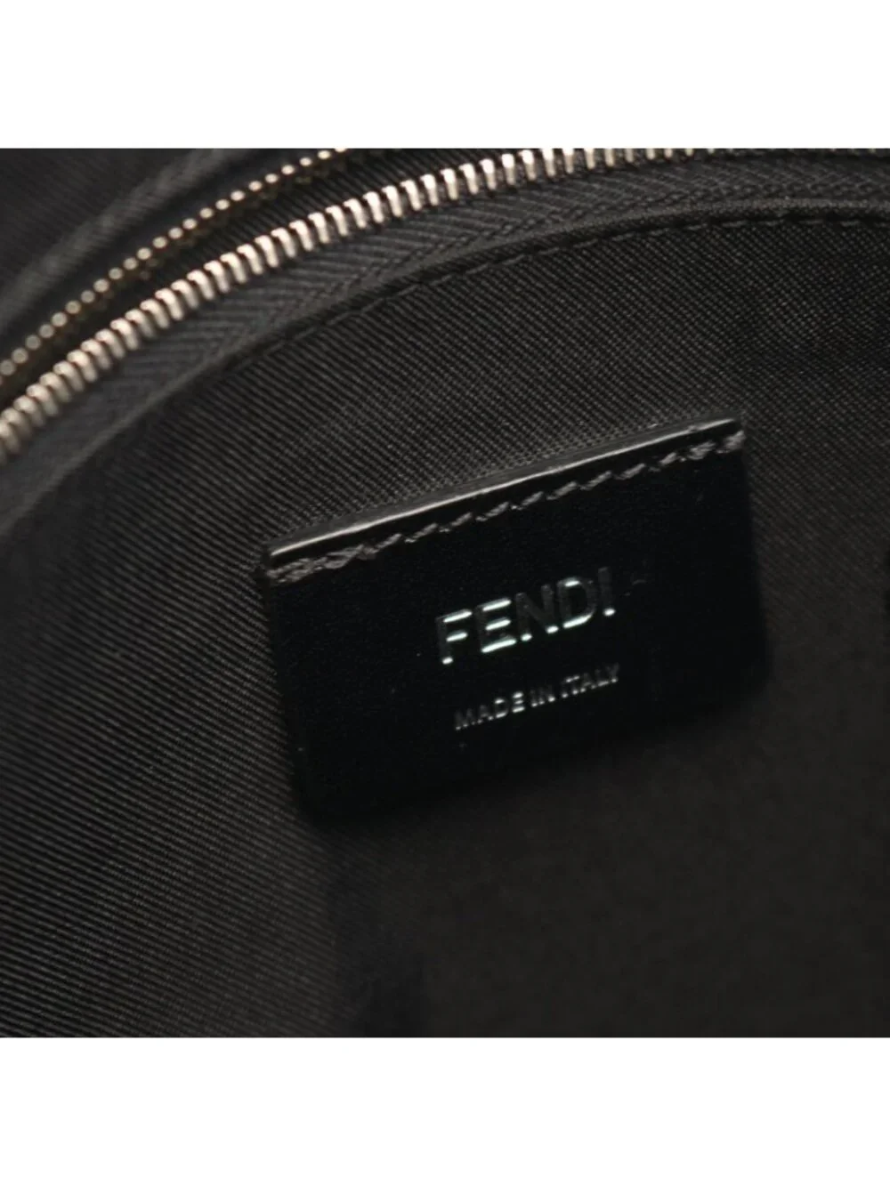 Fendi Tote Bugs Monster Black Nylon Leather
